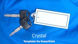  Presentation with inference - Theme featuring set-of-new-car-keys background and a cobalt blue colored foreground