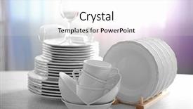  Presentation with dinner - Slide deck consisting of set of new white dishes background and a white colored foreground