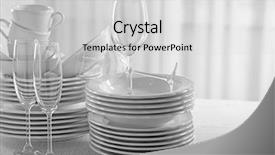  Presentation with clean - PPT layouts having set of new white dishes background and a light gray colored foreground