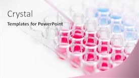  Presentation with chemical plastic - Cool new slide set with set-of-plastic-cells backdrop and a white colored foreground