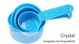  Presentation with spoon - Beautiful presentation theme featuring set of plastic measuring spoons backdrop and a white colored foreground