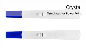  Presentation with tests - Audience pleasing theme consisting of set of pregnancy tests isolated backdrop and a white colored foreground