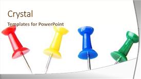  Presentation with phytotherapie set healing herbs dried - Theme having set of pushpin background and a cream colored foreground