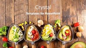  Presentation with spoon - Cool new presentation theme with set-of-raclette-spoon backdrop and a coral colored foreground