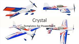 Presentation with plane - Cool new PPT theme with set of rc plane isolated backdrop and a cream colored foreground