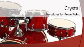  Presentation with drums - Amazing presentation design having set of red drums isolated backdrop and a white colored foreground