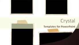  Presentation with scrapbooking - Beautiful slide deck featuring set-of-retro-photo-frames backdrop and a cream colored foreground