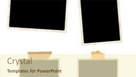  Presentation with scrapbooking - Amazing theme having set-of-retro-photo-frames backdrop and a cream colored foreground