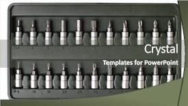  Presentation with bits - Audience pleasing slides consisting of set of screwdriver bits backdrop and a dark gray colored foreground