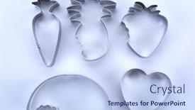  Presentation with cookie - PPT theme consisting of set-of-six-nice-cookie background and a light blue colored foreground