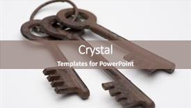  Presentation with old house - Colorful presentation theme enhanced with set of skeleton house key backdrop and a gray colored foreground