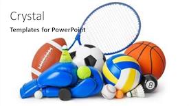  Presentation with sport - Audience pleasing PPT layouts consisting of set-of-sport-equipment-isolated backdrop and a white colored foreground
