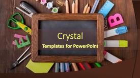  Presentation with frame - Theme featuring set-of-stationery-frame and a tawny brown colored foreground