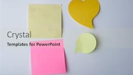  Presentation with reminders - Cool new PPT theme with set-of-stickers-and-reminders backdrop and a soft green colored foreground