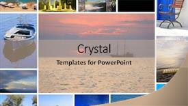  Presentation with summer sun - Beautiful PPT layouts featuring set of summer photos backdrop and a  colored foreground