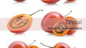  Presentation with set flowers tagetes patula - Slide deck enhanced with set-of-tamarillo-images background and a coral colored foreground