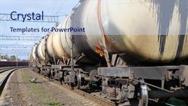  Presentation with oil tanks - Presentation consisting of set of tanks with oil background and a sky blue colored foreground