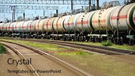  Presentation with fuel oil - Beautiful presentation featuring set of tanks with oil backdrop and a coral colored foreground