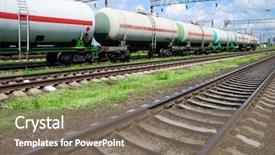  Presentation with fuel oil - Cool new presentation theme with set of tanks with oil backdrop and a gray colored foreground