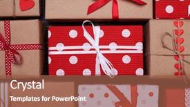  Presentation with good - Slide deck featuring set of the polka dot background and a red colored foreground