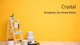  Presentation with repair - Slide deck consisting of set of tools and paints background and a light gray colored foreground