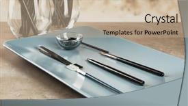  Presentation with correction - PPT layouts with set of tools for eyebrow background and a coral colored foreground