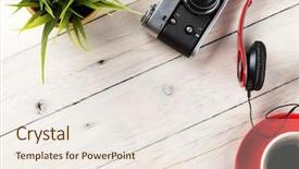  Presentation with space travel - Theme with set of travel and resort background and a sky blue colored foreground