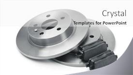  Presentation with car brake - Presentation enhanced with set-of-unused-car-brake background and a white colored foreground