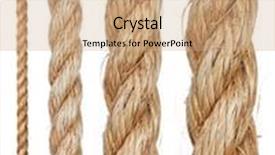  Presentation with hanging rope pictures white - Beautiful PPT theme featuring set of various ropes isolated backdrop and a coral colored foreground
