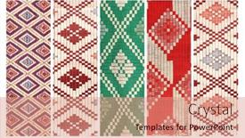  Presentation with red blue yellow - Presentation theme consisting of set-of-vertical-banners-sisal background and a coral colored foreground