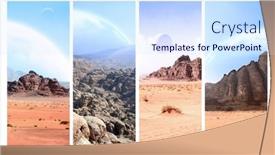  Presentation with planets - Presentation theme consisting of set-of-vertical-banners background and a sky blue colored foreground