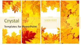 Presentation with fall scenes - Presentation consisting of set-of-vertical-nature-banners background and a yellow colored foreground