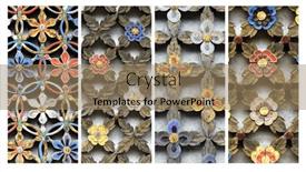  Presentation with vintage floral - Presentation enhanced with set-of-vertical-or-horizontal background and a coral colored foreground