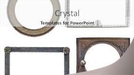  Presentation with metal frames - PPT theme having set-of-vintage-metal-frames background and a white colored foreground