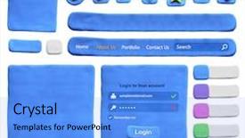  Presentation with web design - Presentation design having set of web design elements background and a light blue colored foreground