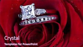  Presentation with wedding rings - Cool new PPT theme with set of wedding rings backdrop and a wine colored foreground