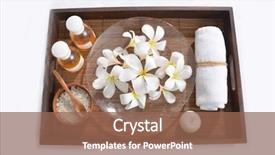  Presentation with salt - Colorful PPT layouts enhanced with set of white frangipani salt backdrop and a  colored foreground