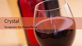  Presentation with bottle red wine - Beautiful theme featuring set of wine backdrop and a red colored foreground