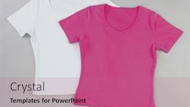  Presentation with designs - Beautiful theme featuring set of women's blank tee-shirts ready to add your designs backdrop and a coral colored foreground