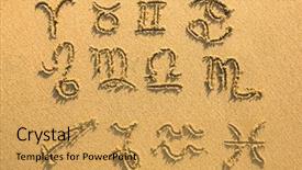  Presentation with zodiac - PPT layouts with set of zodiac signs drawn background and a yellow colored foreground