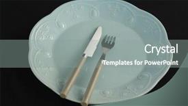  Presentation with cutlery - Theme consisting of set on a black theme background and a gray colored foreground