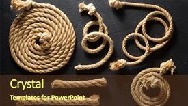  Presentation with ship rope - Slides having set sail - ship rope at old black background and a tawny brown colored foreground