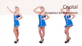  Presentation with sail - Audience pleasing PPT theme consisting of set sail - stewardess pressing virtual buttons backdrop and a lemonade colored foreground