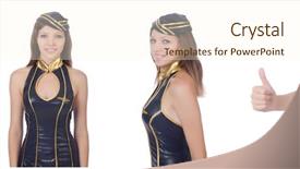  Presentation with travel - Colorful theme enhanced with set sail - travel attendant isolated backdrop and a  colored foreground