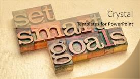  Presentation with goal setting - Colorful presentation theme enhanced with set-smart-goals-word-abstract backdrop and a lemonade colored foreground