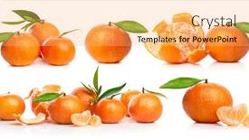  Presentation with clove - Audience pleasing slides consisting of set-tangerine-with-green-leaves backdrop and a yellow colored foreground