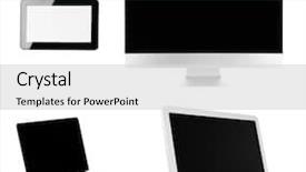  Presentation with group of wildlife crocodile isolated - Colorful slide set enhanced with set touch screen smart phones - group of laptop tablet backdrop and a light gray colored foreground