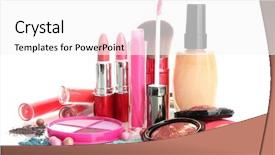  Presentation with cosmetics beauty cosmetic white - Amazing slide deck having set up - beautiful decorative cosmetics isolated backdrop and a white colored foreground