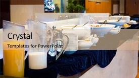  Presentation with brunch breakfast buffet healthy continental - Cool new slide deck with set up for continental breakfast backdrop and a lemonade colored foreground