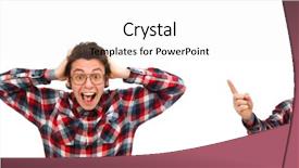  Presentation with young college student diagnosis of chlamydia - Slide set having set up university - young male student isolated background and a soft green colored foreground